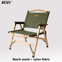 beech wood folding picnic bbq reinforced camping chair portable outdoor storage chair durable fishing backrest furniture chair