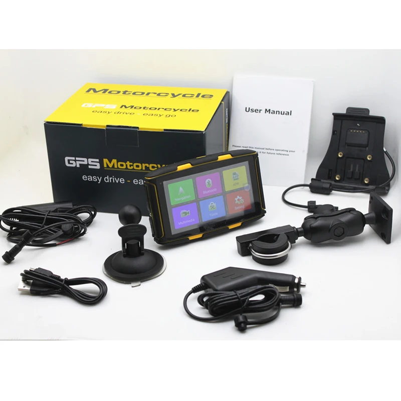 GPS-навигатор для автомобиля и мотоцикла 5 0 дюйма IPS Android 4 водостойкий IP67 Wi-Fi Bluetooth