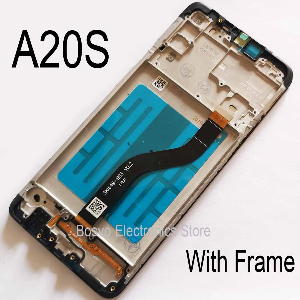 Pantalla LCD t&aacute;ctil para m&oacute;vil, montaje de marco para Samsung A20S, A207, A207F, A207F/DS, A207FN, A207U, A207W, venta al por mayor, lote de 10 unidades-4