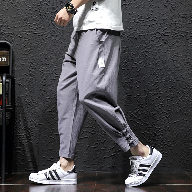 Модные шикарные однотонные мужские брюки карго 2019 осенние большие пакеты Досуг