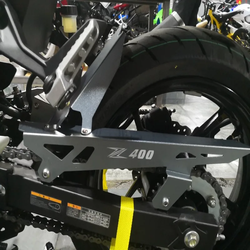 Быстрая доставка Z400 Мотоцикл CNC заднее крыло брызговик и цепная защита крышка