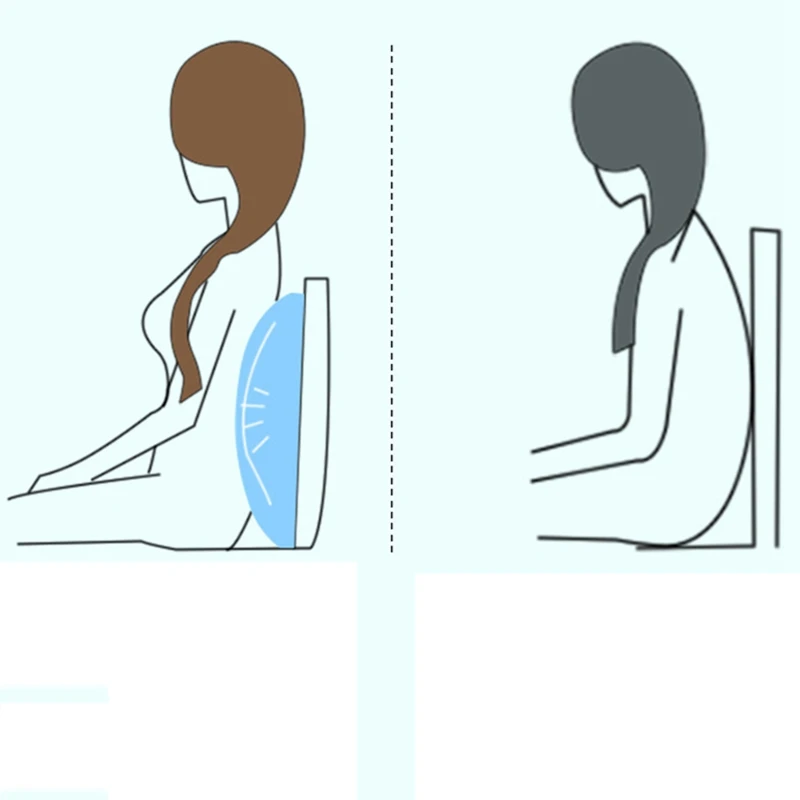 Подушка для стула с эффектом памяти поясничная спины подушка рельефа офиса дома