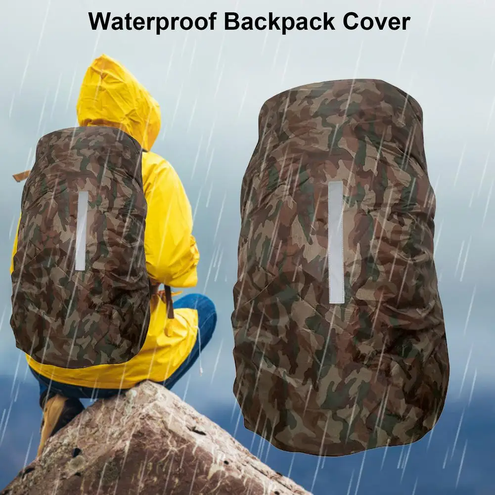 

Waterproof Dust Rain Cover, Portable Reflective Light Rainproof Cover Outdoor Camping Hiking Climbing Cover Fit 15-70L Backpack
