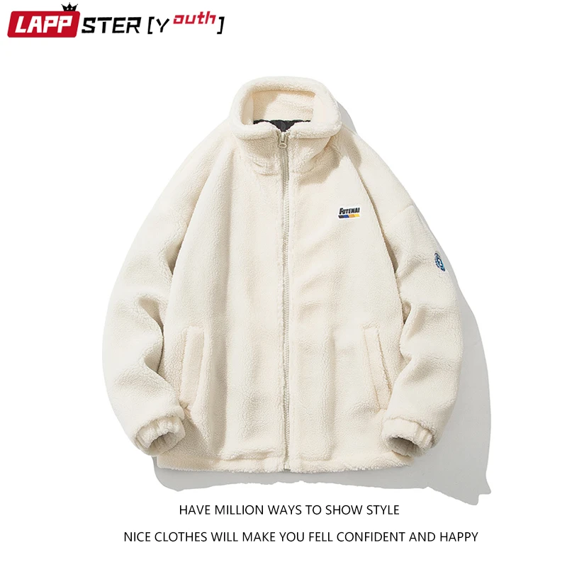 LAPPSTER-Молодежные мужские зимние куртки из овечьей шерсти в стиле Харадзюку 2022