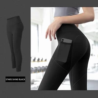 color women seamless yoga pants push up butt leggings high waist womens pants elastic gym sport tights with pocket