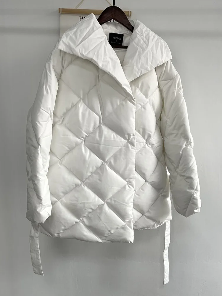 Пальто Toppies женское на осень-зиму пуховая куртка корейские женские парки с поясом