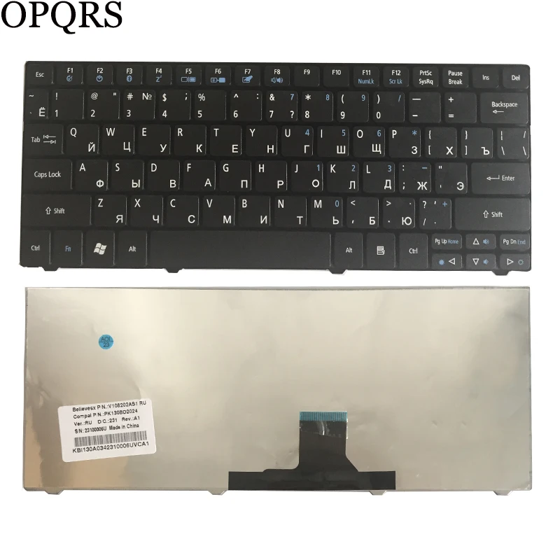 Русская клавиатура для ноутбука acer ONE 722 751h ZA5 715 752 753 753H 721 1410 1810T AO751 AO751H 752H MS2298 MS2297 RU