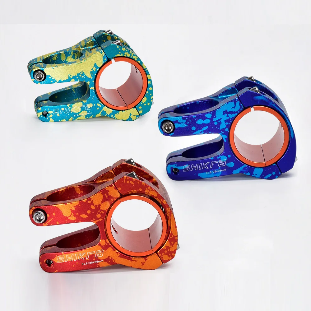 

Mountain Bike Stem Colorful Downhill Stem Ultra-light Hollow Aluminum Alloy Stem Bicycle Accessories Folding Bike Stem