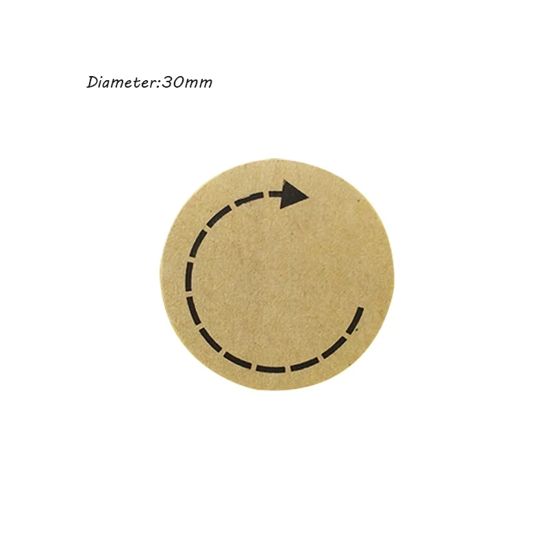 90 шт./лот решетка и Стрелка круглая крафт бумага Уплотнительная наклейка для