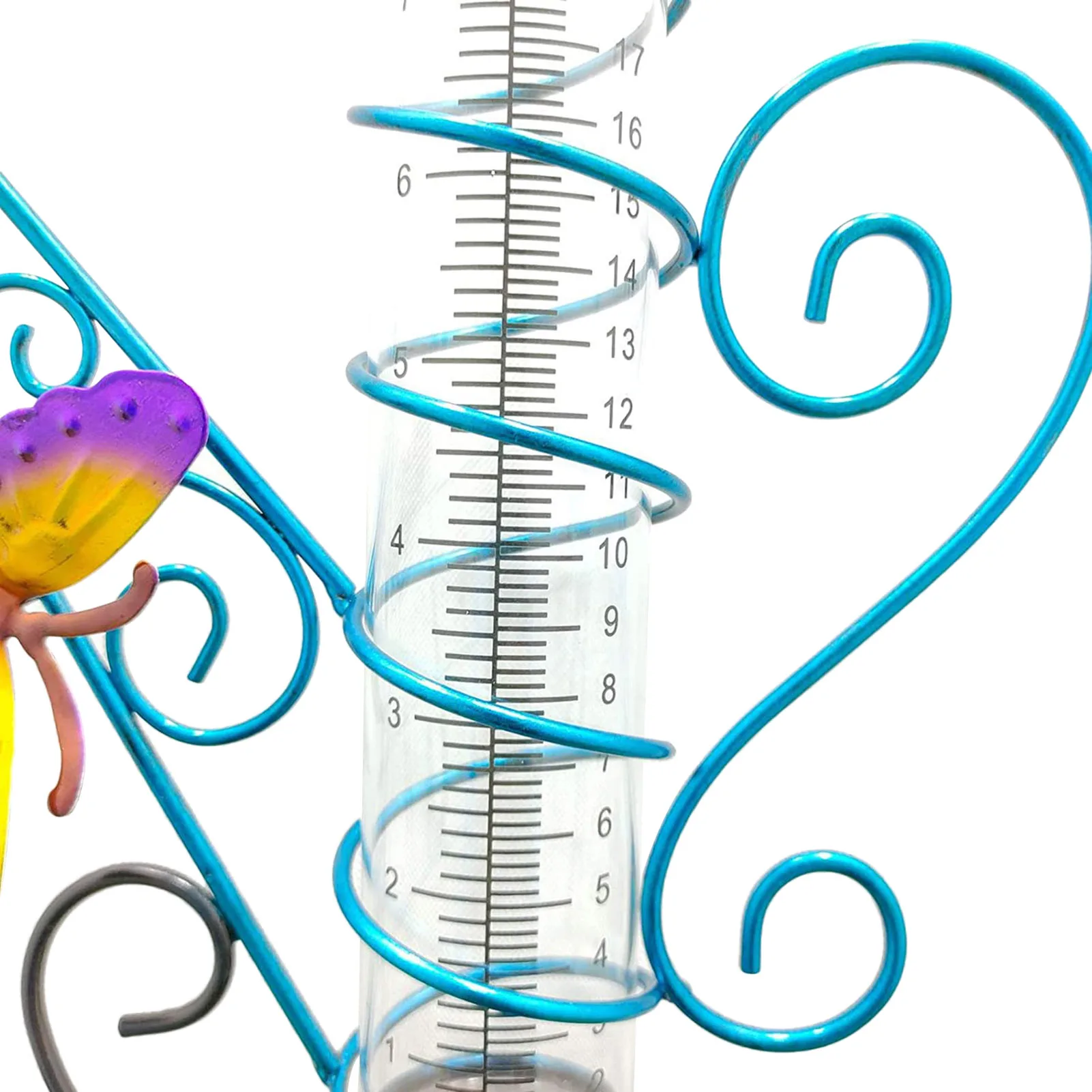

Solar Powered Butterfly Rain Gauge Inserted Garden Gauge Stake Light Rain Measuring Tool Outdoor Garden Decoration