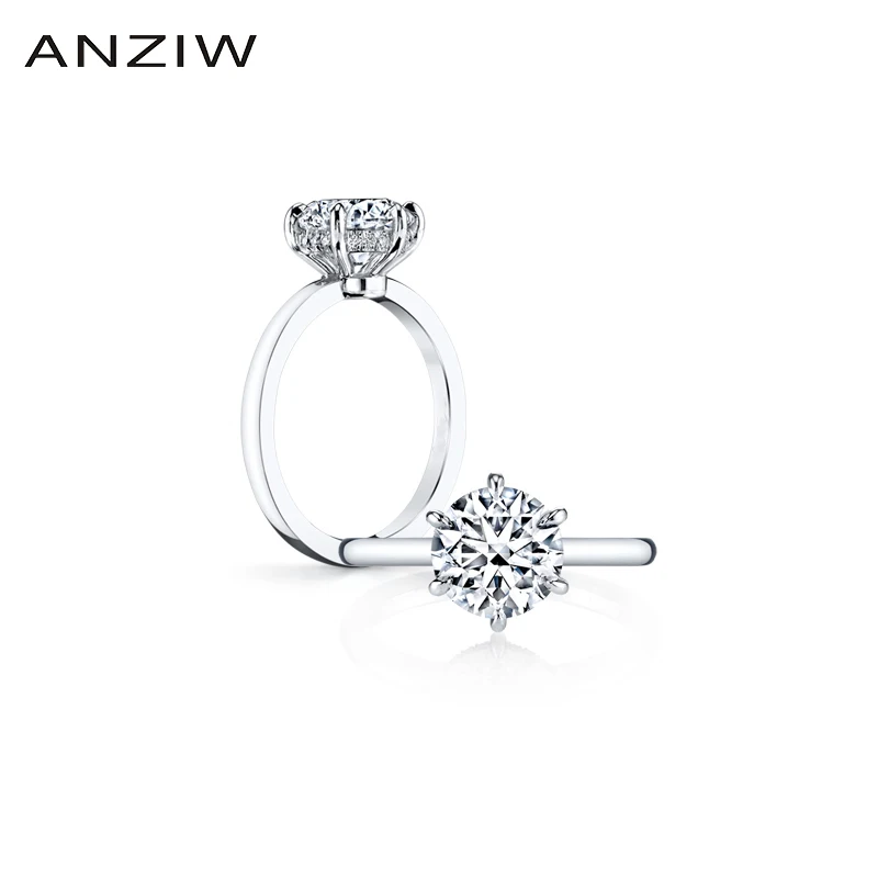 Оптовая продажа роскошное синтетическое кольцо Sona с круглым вырезом 3 карата