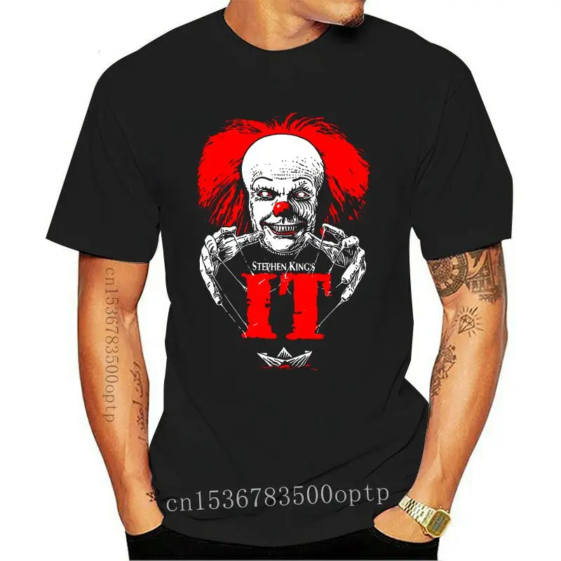 

New Stephen King It Horror Movie Pennywise Men'S Black T Shirt Size M 5Xl