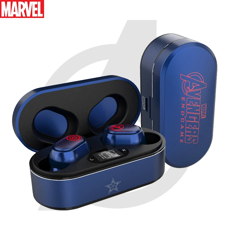 Оригинальная Авторизованная TWS гарнитура Marvel Bluetooth 5 0 LEDDigital дисплей наушники