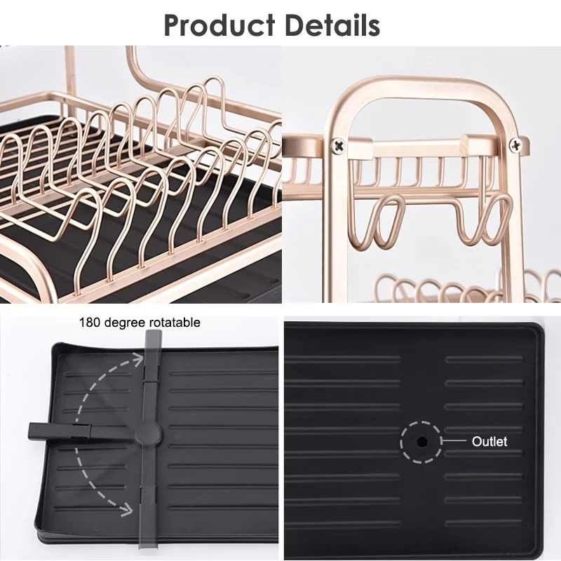 1/2 ярус алюминиевая тарелка сливной шкаф-органайзер для кухни хранения крылом