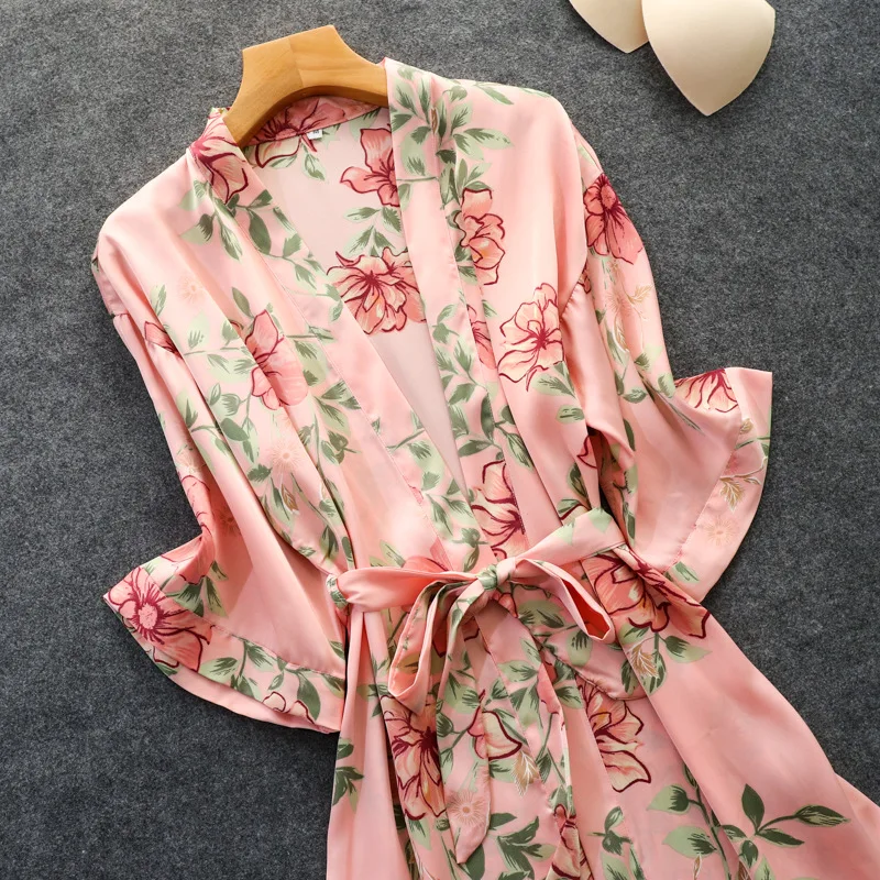 2019 летние женские пижамные комплекты из 3 предметов атласная пижама майка без