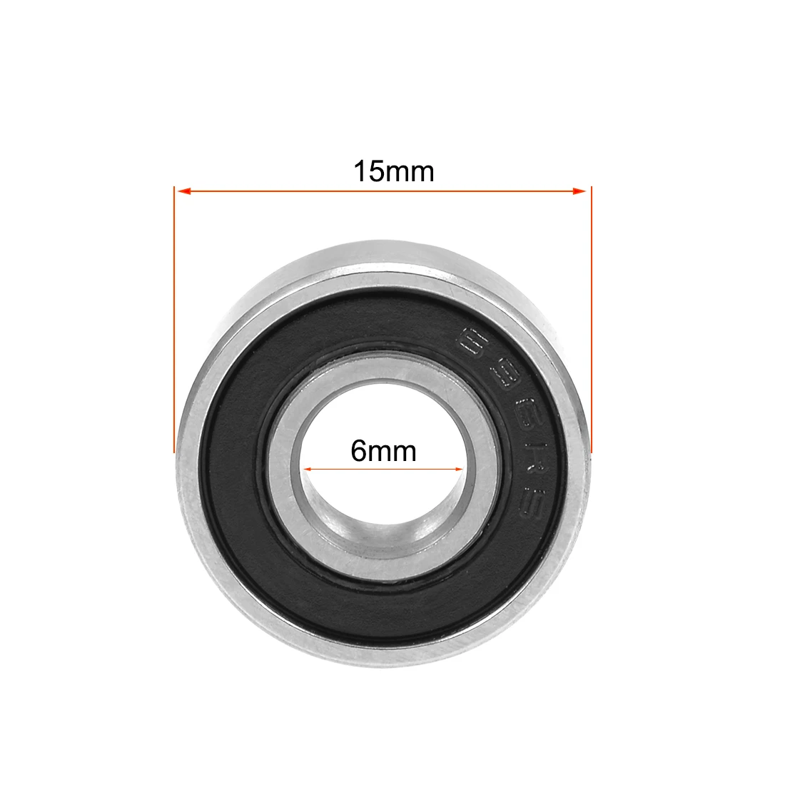 

uxcell 696-2RS Deep Groove Ball Bearing 6x15x5mm Double Sealed Chrome Bearings 10pcs