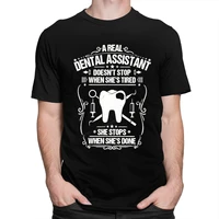 dental assistant t shirt men camisas hombre dentist t shirt dentistry hygienist tshirts premium cotton slim fit tee tops