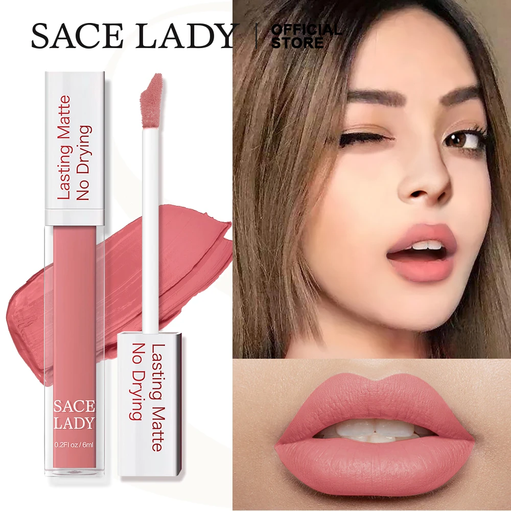 SACE LADY 19 цветов водостойкая матовая губная помада стойкие губные помады легко