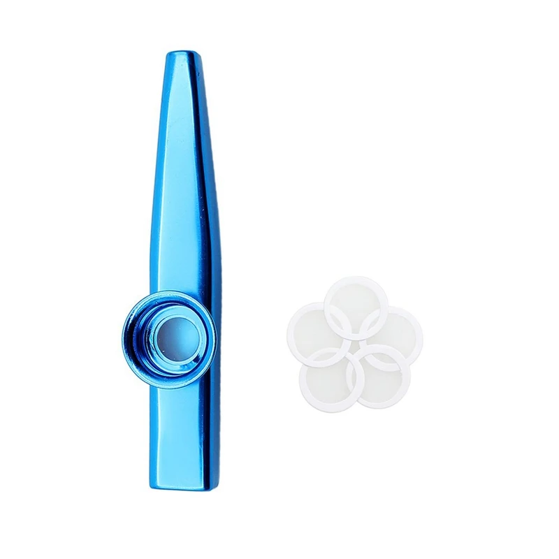 

Kazoo Aluminum Alloy Metal With 5 Pcs Gifts Flute Diaphragm For Children Music-Lovers, Purple & Blue(2 Set)