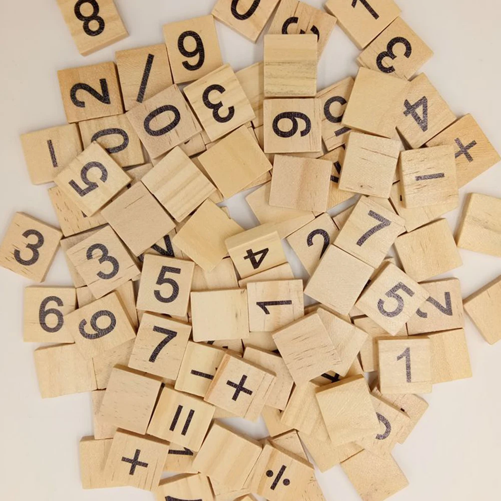 Деревянная плитка буквы и цифры для поделок деревянные алфавиты