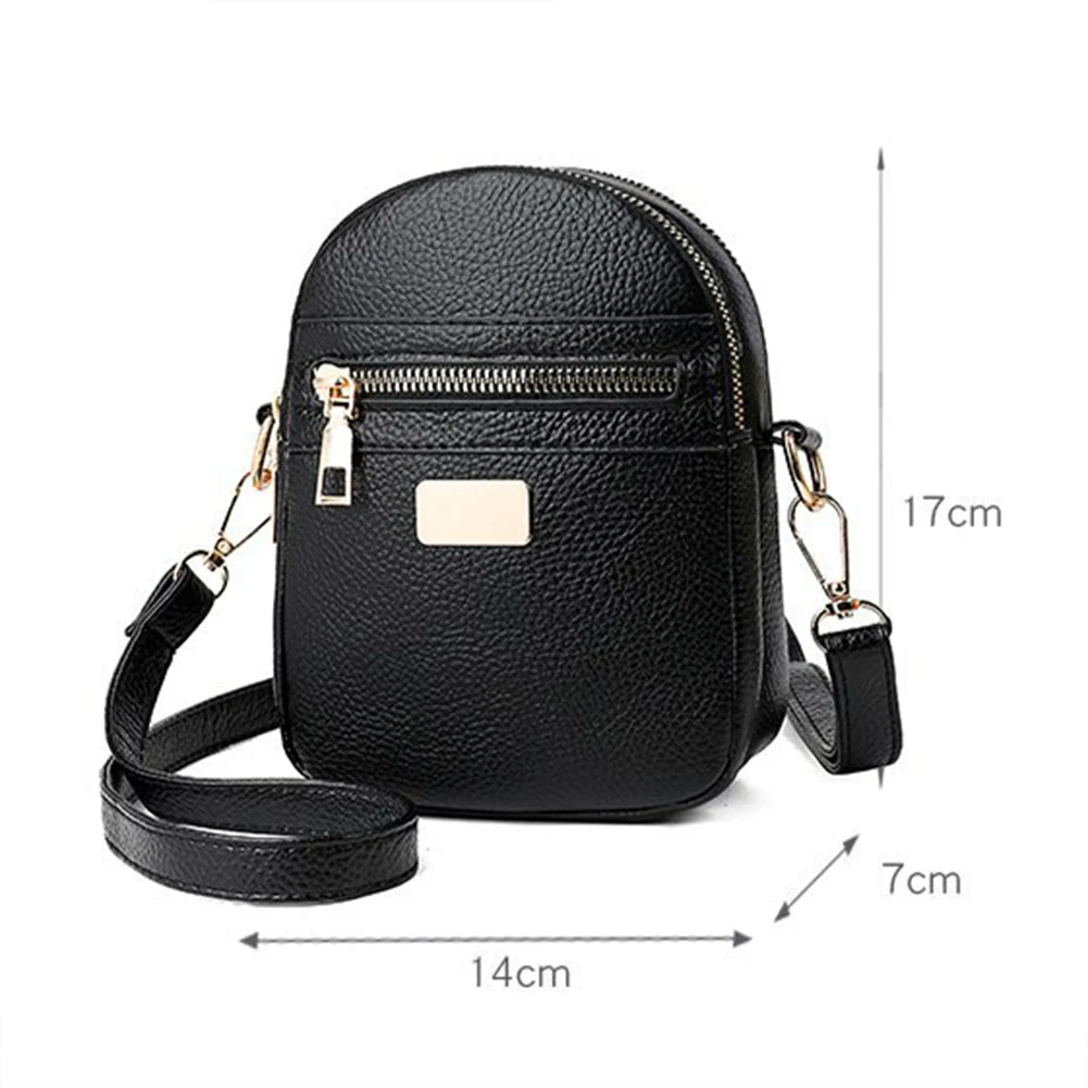 

Fashion Litchi Pattern Shoulder Bag Ladies Handbag Solid Color PU Leather Crossbody Bags for Female Small Mobile Phone Pocket Pu