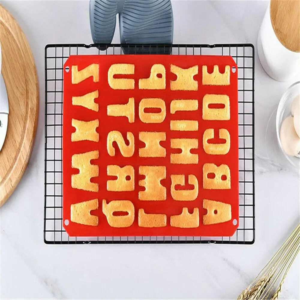 

Silicone Alphabet Letters Cake Chocolate Mold Letters Fondant Baking Cake Decorating Molds Alphabet Soap Candle Ice Maker Tray