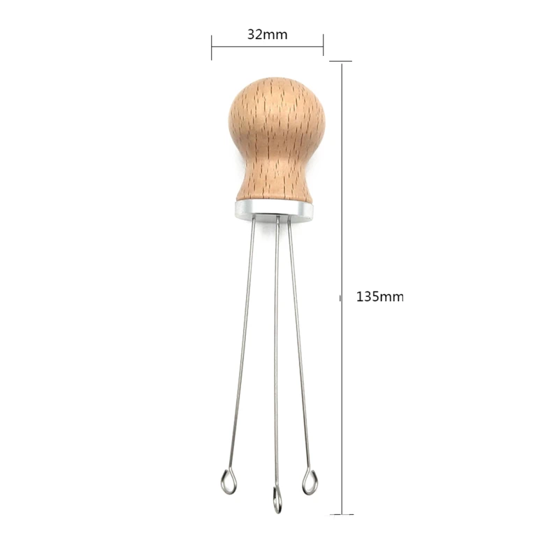 

Solid Wood Handle Espresso Coffee Tamper Stirring Needle Distributor Espresso Maker Tool Hand Tampers Espresso Tamper Needle
