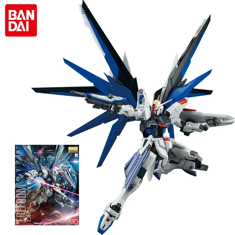 

Bandai Gundamgundam Model Kit Anime Figure MG 1/100 ZGMF-X10A Freedom 2.0 Genuine Gunpla Action Toy Figure Toys for Children