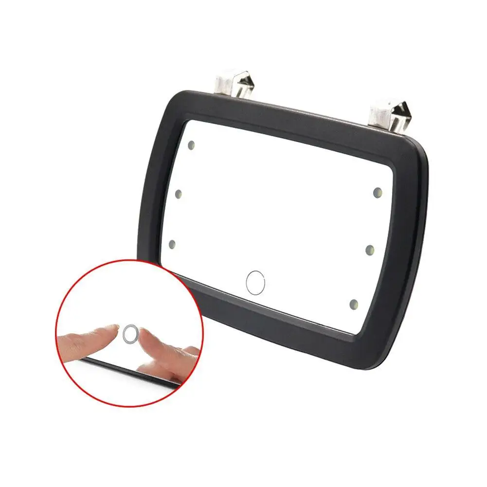 

Car Makeup Mirror Car Steel Portable Auto Sun-Shading Interior Mirrors Universal HD Mirror Car-styling Car Visor B2W0