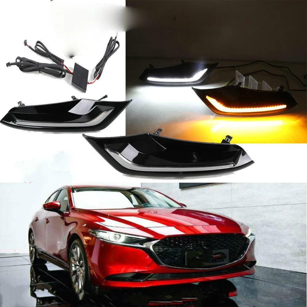 Светодиодный светильник дневного света для Mazda 3 Axela 2019 2020 водонепроницаемый 12 В
