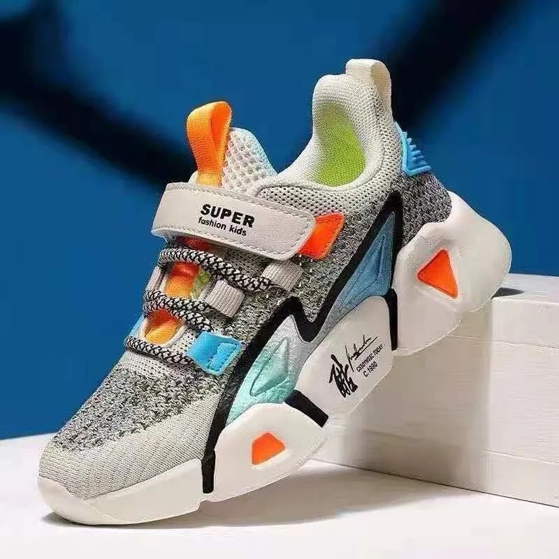 Детские кроссовки для мальчиков и девочек дышащие мягкие Нескользящие