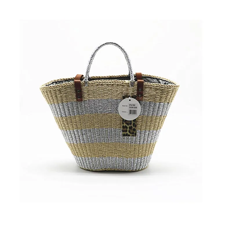 Вместительная Плетеная соломенная сумка тоут 2020 очень популярная летняя пляжная