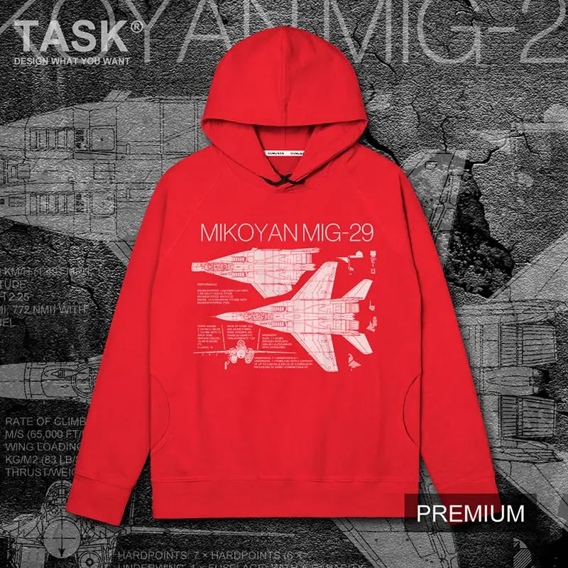 

Россия Mikoyan MiG29 ВВС реактивный боец, вентиляторы оружия, Повседневный свитер с капюшоном и длинным рукавом, мужская толстовка с капюшоном, по...