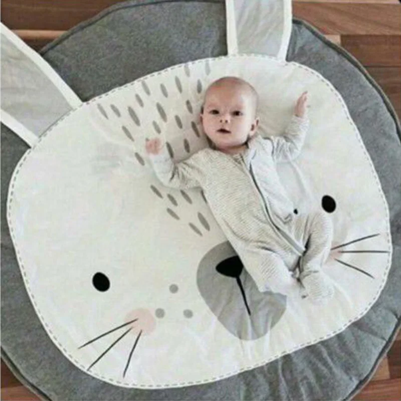 D051-01 Мультяшные детские игровые коврики, одеяло для ползания, круглый ковер, детские постельные принадлежности, игрушечный коврик в виде животного для детской комнаты, декор для детской комнаты - Цвет: D051-01