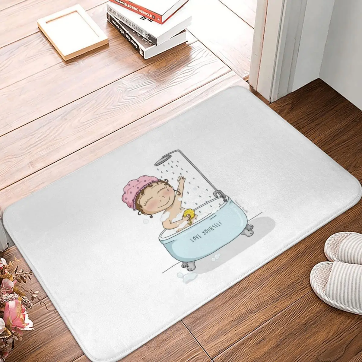 

Love Yourself Doormat Carpet Mat Rug Polyester Anti-slip Floor Decor Bath Bathroom Kitchen Bedroom 40x60