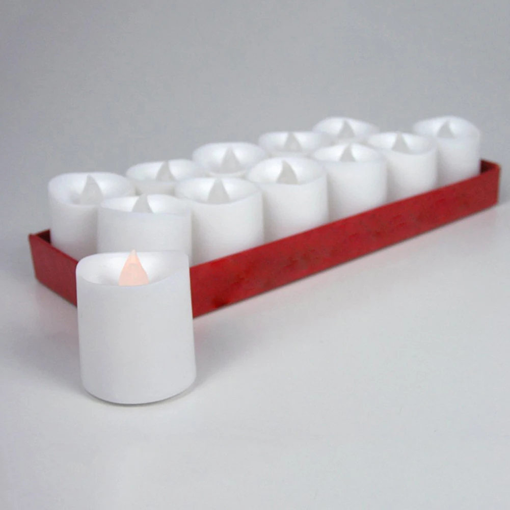 

Led Electronic Color Changing Bedroom Wedding Supplies Simulation Candle Night Light Wave Rim Party Romantic