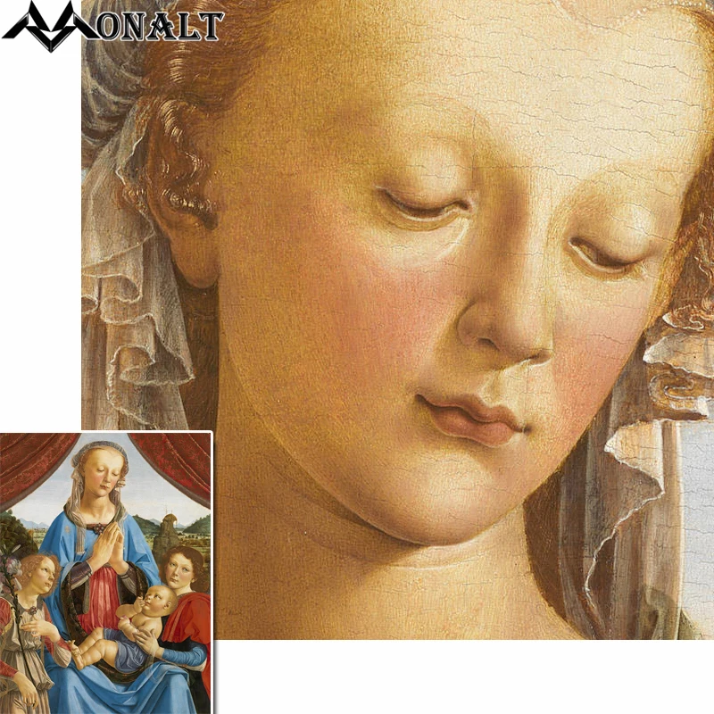 Картина на холсте классическая картина маслом Иисус Дева Мария гостиная