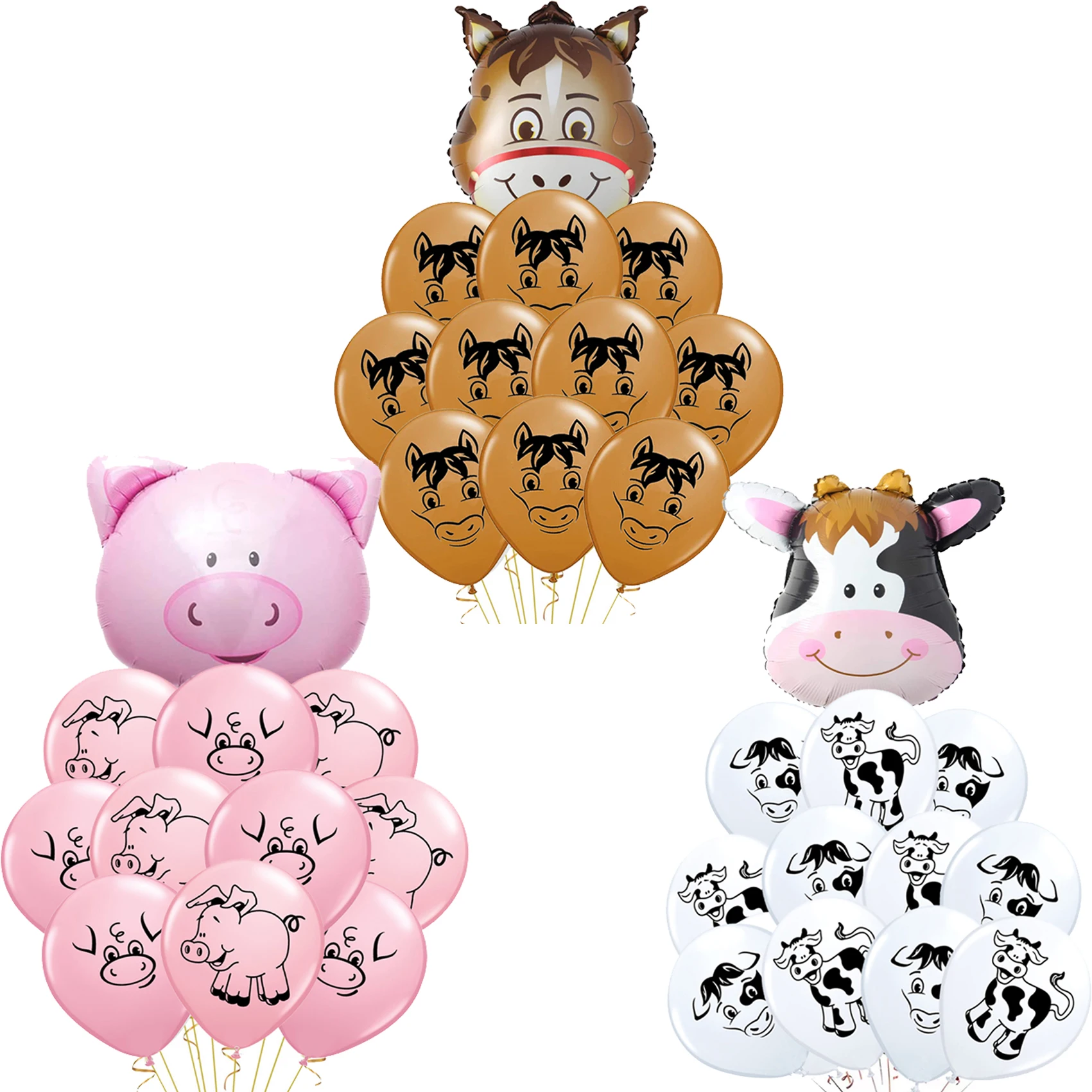 11 шт./лот украшение на день рождения розовая свинка черная белая корова