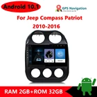 Автомобильный мультимедийный плеер, четырехъядерный процессор, Android 2010, GPS-навигация, WiFi, зеркало, для JEEP Compass Patriot 2012, 2013, 2014, 2016, 2015, 10,1