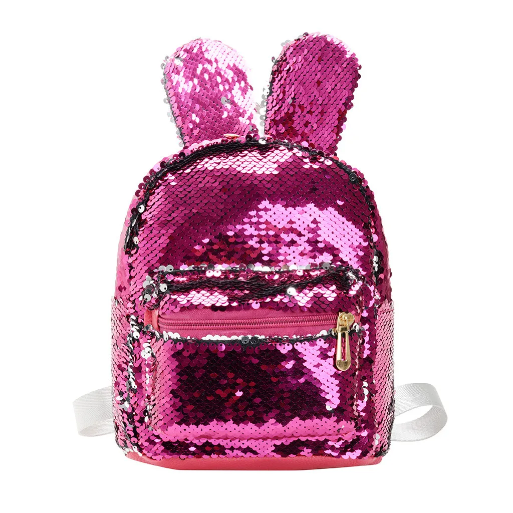 Модная женская сумка мессенджер для улицы с кошачьими ушками и блестками