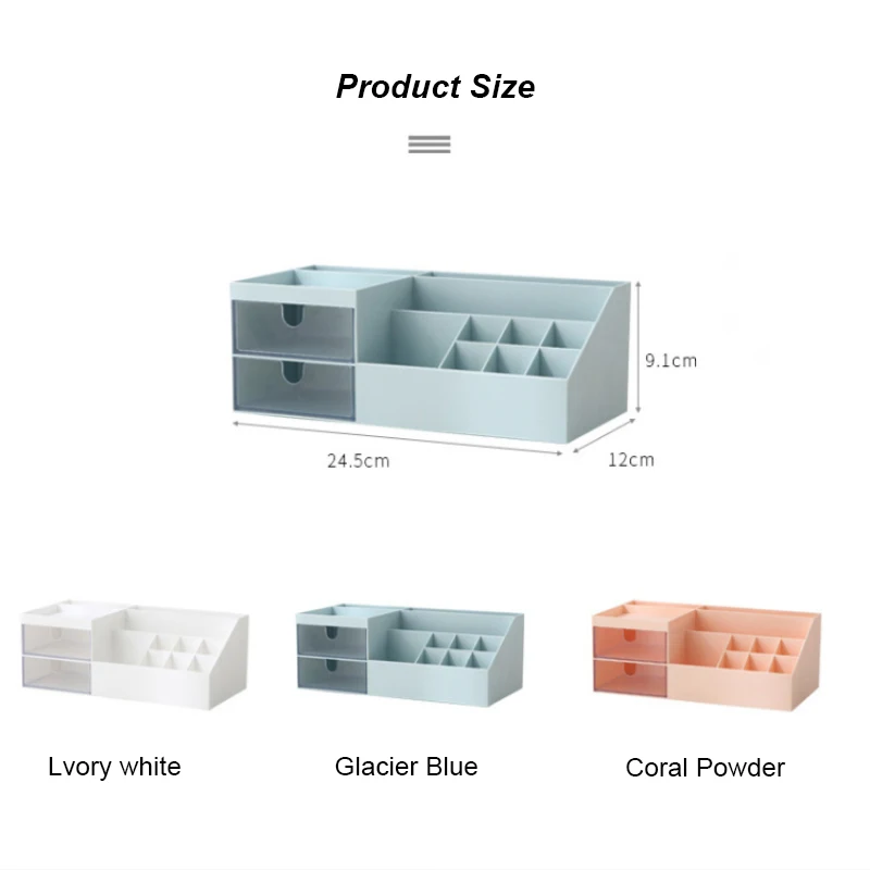 

Large Capacity Drawer Makeup Organizer Desktop Cosmetic Finishing Accessories Jewelry Cosmetic Storage Box Skin Care Beauty Case