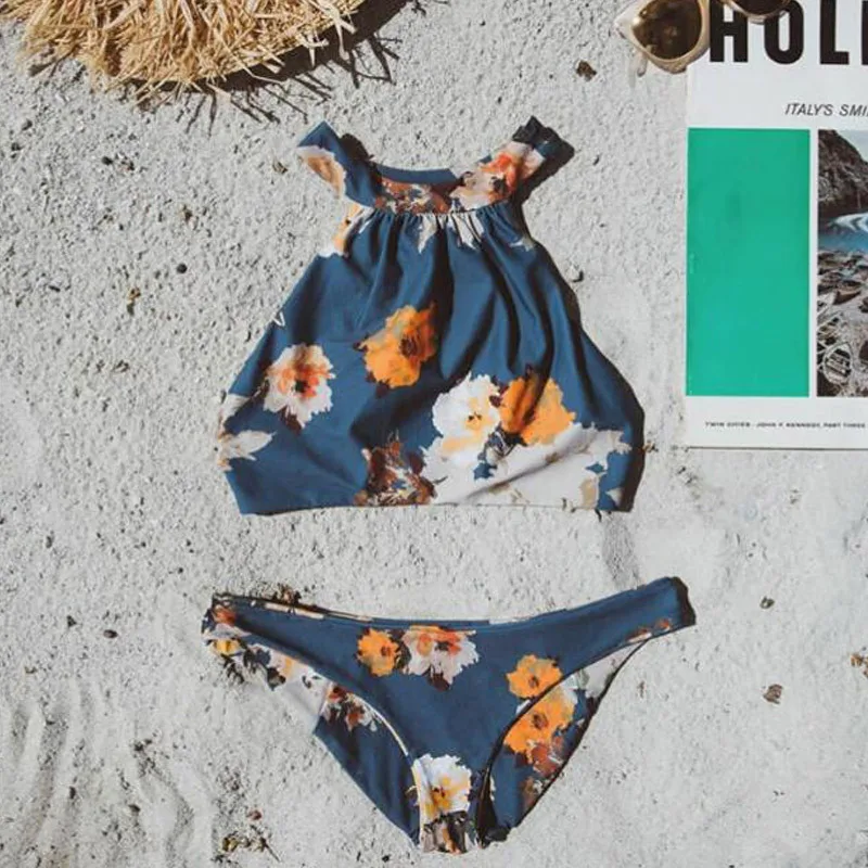 

2021 New Printed Bikini Swimsuit Split Micro Sexy Swimsuit Women Push-up Bather Swimsuit Women Swimming Suit for Women