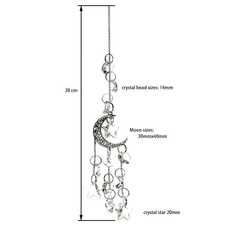 Хрустальный Ловец Солнца KAINAI Haning призмы луна звезда украшение окна хрустальное