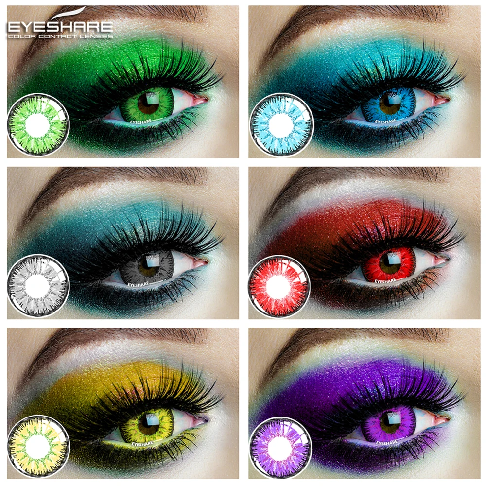 Цветные контактные линзы EYESHARE для косплея Хэллоуина макияжа Шаринган красоты