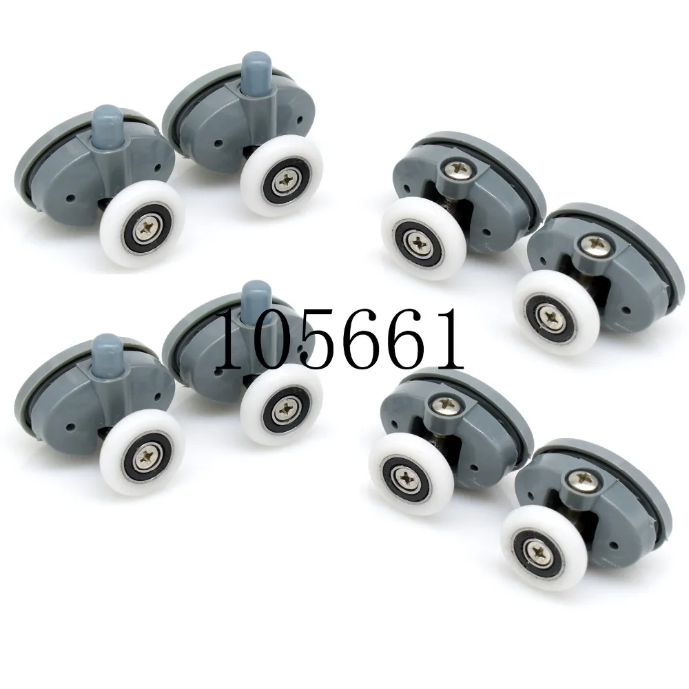 8pcs 2pcs4pcs 8pcs Бабочка Одиночная душевая дверь ролики/полозья/колеса/шкивы 23mm/25 mmwheel - Цвет: 8pcs