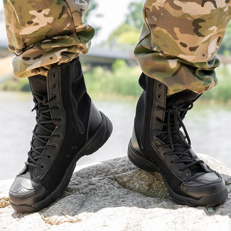 Мужские и женские холщовые ботинки в стиле милитари размеры 36 46|Походная обувь| |