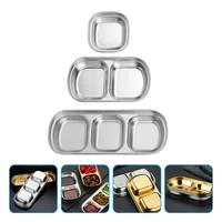 3pcs creative seasoning dishes stainless steel dipping dishes kitchen supply