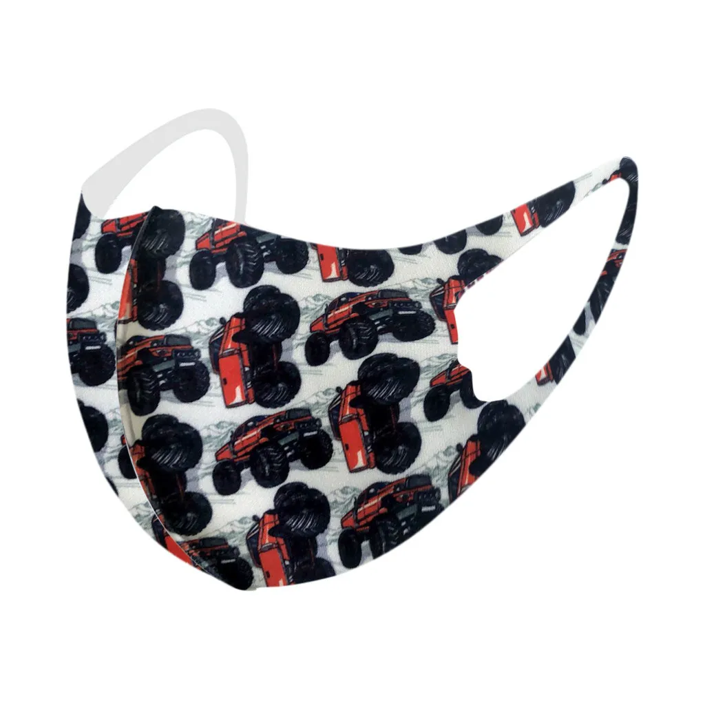 

10PC Kids Printed Ice Silk Mask To Protect Against DustS And Haze Mask Fabric Adult Mouth Mascarillas Breathing Masque