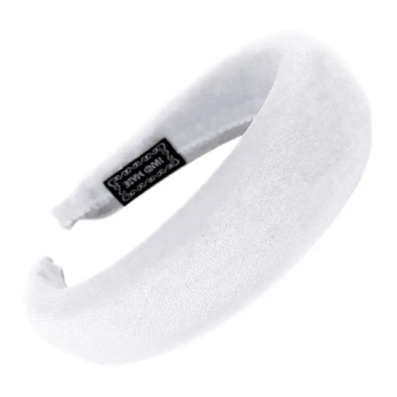 

11 Colors Women Padded Wide Sponge Headband Glitter Velvet Sweet Candy Color Hair Hoop Vintage Party Stretchy Thick Headpiece
