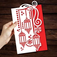 christmas snow lantern border greeting card metal cutting dies stencil scrapbooking photo album card paper embossing craft diy